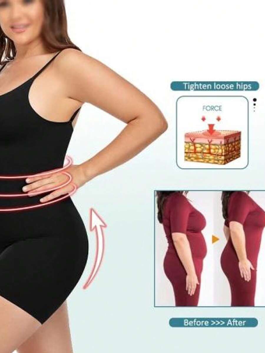 Body moldeador elástico para mujer, sin costuras  Liso - Café integral - Ver 1