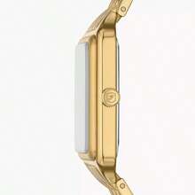 Fossil Reloj Fossil Raquel de cuarzo para mujer, acero inoxidable, tres manecillas, serie cuadrada, caja de acero inoxidable y cubierta de cristal, diámetro de 26 mm.