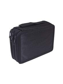 1 túi đựng bút chì 3 lớp, túi đựng đồ dùng học tập đơn giản di động cho trường trung học phổ thông & văn phòng, hộp đựng bút chì, túi đựng bút chì, cặp đi học - Màu tím hoa cà - Xem 26