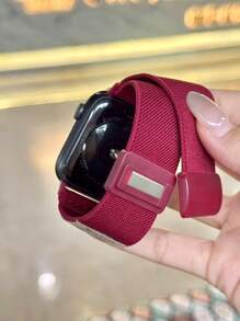 Stretchy Smartwatch Bands With Fun Dachshund Design & Strong Magnetic Clasp - Compatible With 38mm 40mm 41mm 42mm 44mm 45mm 46mm 49mm, Water-Resistant Solo Loop Sport Straps For Series 10/9/8/7/6/5/4/3/SE/Ultra (Women Men)