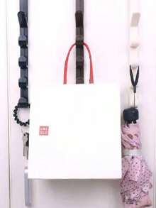 2pcs Coat Hangers With Hanging Hooks, Over-The-Door Holder For Bags, Home And Dorm Storage Rack - Multicolor - View 3