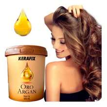 Máscara de Altíssima Hidratação Capilar Secos e Danificados KERAFIX ORO Argan Probelle 500ml - Mascara Kerafix Oro Argan Altissima Hidratação 500mL - Visão 4