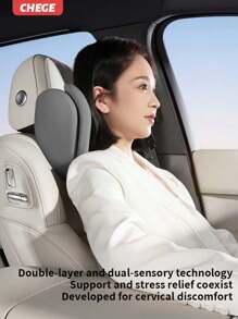 1 件汽车颈部和头枕枕，符合人体工程学的驾驶员座椅腰部支撑垫，舒适的汽车颈部保护器