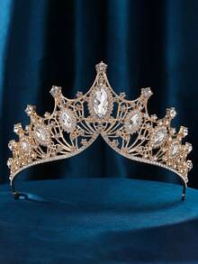 1 قطعة شريط رأس مرصع بالراين على شكل أميرة، مناسب للحفلات الرسمية والمناسبات المدرسية والرقص والأعياد والاستخدام اليومي، إكسسوار شعر أنيق وفاخر