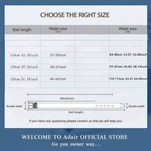 Stylish Metal Buckle Belt For Men And Women - Fashionable Daily Decoration Jeans Belt With Fully Automatic Letter Buckle - Perfect Accessory For Business And Casual Occasions - 黑色 - 查看 9