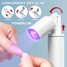 1 件 LED UV 美甲灯，无线紫外线灯，便携式美甲灯，USB 充电美甲烘干机灯，适用于美甲、指甲胶、指甲亮片装饰、快速干燥、迷你美甲沙龙灯、DIY 美甲美甲工具，送给女孩的最佳礼物
