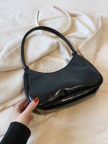 Bolso de mano casual y versátil de un solo hombro, unicolor, para uso diario