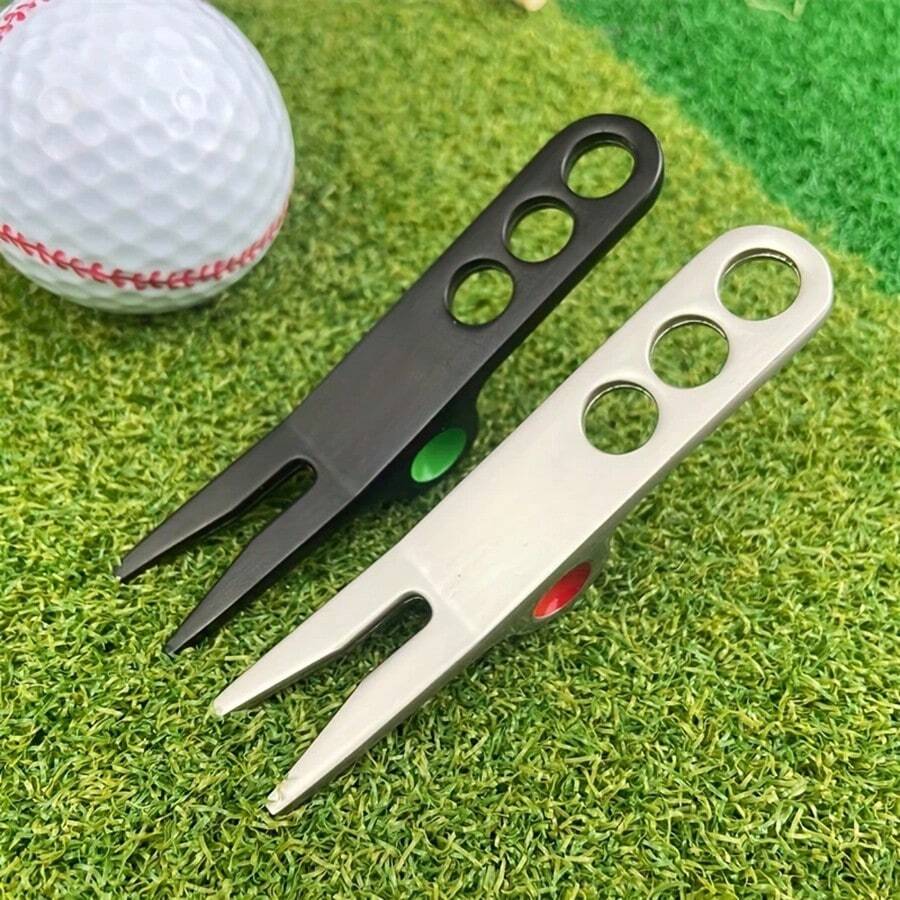 1pc Golf Ball Repair Tool, Golf Accessories - Silver - View 1