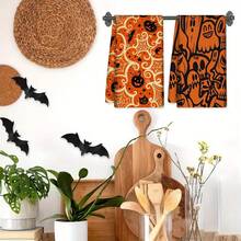 2/4 paños de cocina de Halloween, altamente absorbentes y decorativos, apropiados para decoración festiva, cocinar, hornear, regalos de inauguración de casa y limpieza - Multicolor - Ver 7