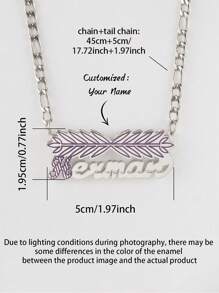 1 pièce Collier pendentif avec motif personnalisé de nom anglais, plusieurs styles disponibles, convient pour diverses occasions et pour un usage quotidien, cadeau parfait pour les festivals, bijou haut de gamme et raffiné