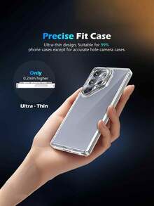 2 件装相机镜头保护膜适用于 Galaxy S25 Ultra Edge S24 S23 FE S22 S21 S20 Ultra Plus FE Note 20 Ultra 10 Plus，超高清钢化玻璃和 9H 防刮后置相机屏幕保护膜，适用于日常防护、办公室、家用手机相机盖，防水防震防摔防摔防指纹全覆盖 - 無色 - 查看 5