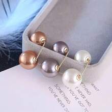 3 件可调节防滑珍珠发夹 - 适用于腰部、衣领、围巾装饰，时尚配饰，配有香槟色、灰色、白色仿珍珠纽扣 - 适用于连衣裙、衬衫和服装装饰学校 - 3件 - 查看 6