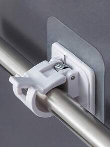 8 PEZZI/4 PEZZI/20 PEZZI/16 PEZZI/10 PEZZI/2 PEZZI Supporti per bastone tenda senza foratura, autoadesivi, ganci per bastone tenda regolabili senza chiodi, appenditendalini da bagno montati a parete, ganci adesivi resistenti per uso domestico, sala, camera da letto, cucina, bagno, hotel, arredamento durevole di alta qualità