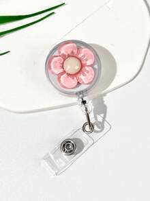 Cute And Multi-Colored Flower Pattern Telescopic Clip, Automatic Rebound Clip, Suitable For Students, Doctors, Nurses, Occupations, Work ID Cards, Campus Cards, Name Tags, Certificates, Card Cases, As Gifts For Friends, Colleagues, Couples, And Classmates On Festivals