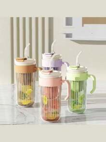 1 件密封玻璃酸奶杯、隔夜燕麦罐、小冰沙杯、带勺子的全谷物、谷物便携式早餐杯、易于携带、厨房用品万圣节、圣诞节、婚礼、厨房、节日必需品、家居、万圣节装饰、花园、露营、旅行必需品、生日装饰、生日、派对装饰理想礼物 - 彩色 - 查看 11