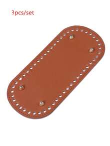 8.66 X 3.94 Inch Oval-Shaped Perforated Handbag Bottom Base, Faux Leather Lining, Suitable For Handbag, Shoulder Bag, Wallet Making Accessories, Wallet Making Materials, Handbag Structure, Crochet Texture - Multicolor - View 20