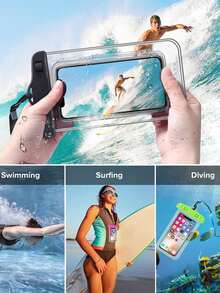 1pc/4pcs Mobile Phone Waterproof Bag, Touchscreen, Suitable For Diving, Outdoor Swimming - Multicolor - View 2