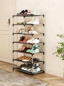 1 suport pentru pantofi multistrat, ușor de instalat, potrivit pentru depozitarea prafului în sufragerie și intrare, design ranforsat multistrat, cadou de sărbători, cadou - Multicolor - Vizualizare 11
