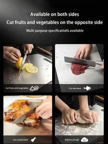 1 件不锈钢切菜板，2025 升级耐用厨房金属砧板，双面，适用于肉类、鱼类、蔬菜，可用洗碗机清洗，防滑