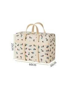 Verstärkter Quiltaufbewahrungssack mit großer Kapazität und Blumenmuster, wasserdicht, Haushalts-Umzugs-Organizer-Tasche für Kleidung, Bettwäsche, Gepäck