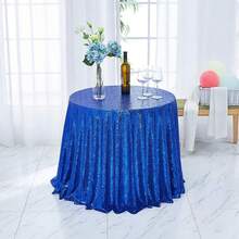 2pcs Black Sequined Tablecloths, 35 Inch Round Small Glitter Tablecloth For Birthday, Cake, Party, Christmas, Wedding, Home And Outdoor Decor - Multicolor - View 15
