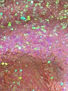 Holographic Flocked Glitter 10g Bag Each - Baby Pink - View 1