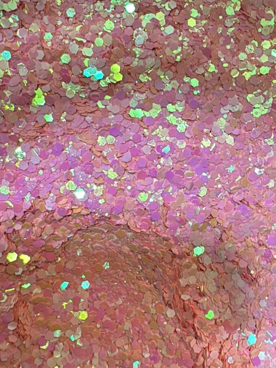 Holographic Flocked Glitter 10g Bag Each - Baby Pink - View 1