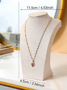 Beige Velveteen Mannequin Jewelry Stand For Necklaces & Accessories, Pearl Necklace Display Rack, Jewelry Showcase Prop For Window Shop, Live Broadcast And Market Stall, Etc. Valentine Day Sun Travel Cool Back To School