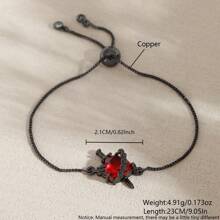 1 pieza Brazalete ajustable vintage de estilo gótico con diseño de rosa con espinas, corazón sagrado de Jesús y cruz, para mujer como regalo de fiesta de Halloween