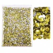10000/5000 Pcs Bulk Pack 2-4mm Resin Non-Hotfix Rhinestone Loose Flat Bottom Plastic Crystal DIY Sparkly Strass Stones, Diamond Art Supplies