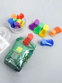 12pcs Color Magnetic Food Potato Chips Snack Bag Sealing Clip - Home Moisture Proof And Fresh Snacks Sealing Clip, Seasoning Sealing Clip, Color Refrigerator Magnet Clip, Personalized Sealing Clip, Photo Magnet Clip, Home Accessories, Home Decoration, Kitchen Decoration, Suitable For Home Kitchen Storage, Mini Home Kit, Mother's Day Gift, Best Gift For Family And Friends (Random Color)