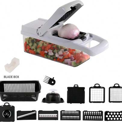 New Multi-Functional Vegetable Cutter, Onion Dicing Slicer, Shredder, Potato Slicer, Grater Kitchen Tool