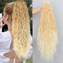 Clip On Ponytail, Long Wavy Hair Extensions, Synthetic Braided Extensions, Claw Style Hair Clips, Women's Ponytail Extensions
