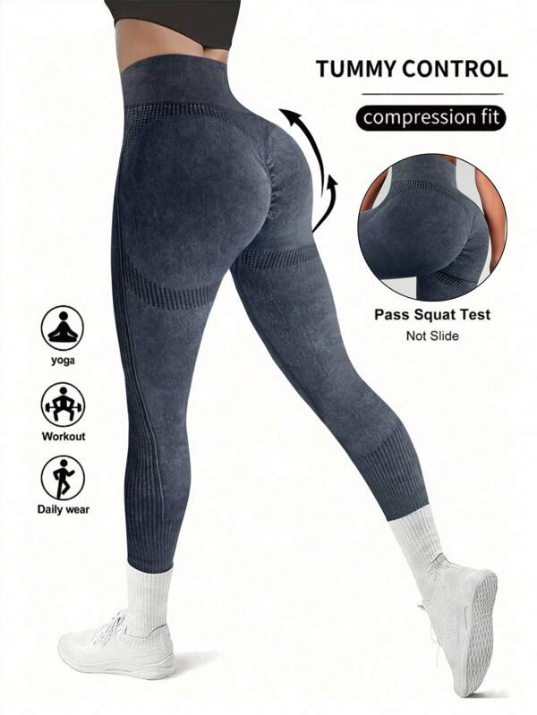 1 Peça Calça Legging Esportiva Modeladora e Afuniladora de Cintura Alta Fosca para Mulheres