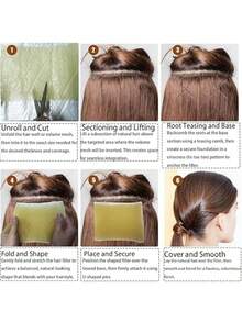 我们的海绵、发夹、发髻工具、发髻插入泡沫发棒、棕色发夹和发髻填充物专为造型师和表演者设计，易于修剪和造型，适合任何发型。这些发髻工具能够持久定型，无论是婚礼、舞蹈还是舞台表演。