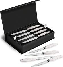 Henckels Forged Contour 8-Pc Steak Knife Set - Black - White - View 1