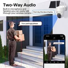1Pcs Solar Security Camera, 4G Cellular LTE -1296P Full HD Video, 4G Outdoor Camera, Night Vision, APP Remote Surveillance, 2-Way Voice Intercom, Motion Detection, Real-Time Alerts For Farms & Remote Areas, 3MP HD, 4G VSIM Card - 白色 - 查看 8