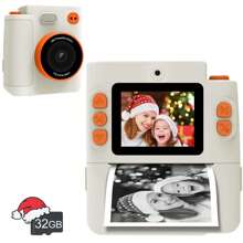 Kit de cámara digital de impresión instantánea - , videoselfie con cable USB, función de temporizador - regalo de Navidad ideal, accesorios de cámara