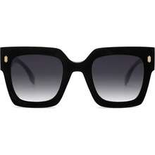 anteojos de sol cuadradas de gran tamaño para mujer, estilo retro y de lujo, protección UV400 - Marco negro - Ver 12