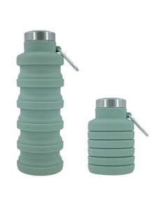 Collapsible Water Bottles 17oz,Odorless Silicone, Leak-Proof Foldable Reusable Bottle - Perfect For Travel Sports Gym Hiking Camping Cycling,Portable Leak Proof Sports Water Bottle With Carabiner
