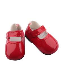 1 Pair Solid Color Doll Shoes, Dolly Style Flats Suitable For 14-Inch Reborn Baby Dolls, Girls, Students, Birthday Gifts, Holiday Toys, Children Doll Accessories, Party Favors