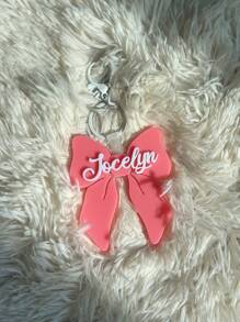 Etiqueta con lazo para mochila de niñas, colgante con nombre, etiquetas para mochila, llavero para niñas, etiqueta para bolsa, etiqueta con nombre para niñas, regalo para niñas, regalos a juego para volver a la escuela