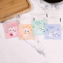 100 Stück süße Cartoon Design Selbstverschließende Plastiktüten, für Schulanfang Saison, transparente wiederverschließbare Verpackungstüten für Kekse, Snacks, Nüsse, Samen, Süßigkeiten, Geschenke, Schmuck, Lebensmittellagerung, wiederverwendbare Obst- und Gemüsetüten, Küchenvorräte