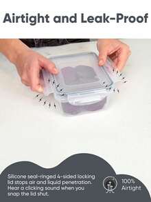 12/24pcs Food Storage Containers With LIDS Sealed, Plastic Food Containers, Used For Kitchen Storage And Organization, Sealed And Leak-Proof, Food Containers With Labels And Marks. - Black and White - View 7