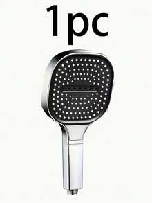 3pcs High Pressure Square Handheld Shower Head With Filter, Wall-Mounted Plastic Massage Shower Head, Water-Saving Rain Shower Head, 3 Modes And Adjustable Nozzle Button, Anti-Clogging Nozzle, Water-Saving Square Design, Modern Minimalist Style - Multicolor - View 12