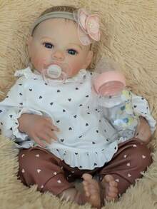 逼真重生婴儿娃娃，全乙烯基身体，18 英寸，栩栩如生，看起来像真实新生婴儿娃娃，解剖学上正确的玩具