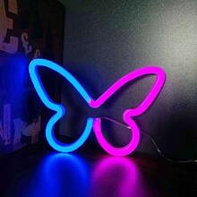 1 件霓虹灯火焰、火箭、牛头、外星人、欢迎霓虹灯，电池或 USB 供电 LED 装饰灯，11x7.36x0.7 英寸（28x18.7x1.8 厘米），适用于桌面、墙面装饰、游戏室、女孩卧室、宿舍、酒吧、庭院、露营、周年纪念、情人节生日派对、节日礼物、万圣节、圣诞节 - 白色 - 查看 24