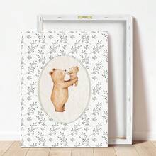 Tranh trang trí hình gấu mẹ và gấu con kiểu cổ điển, thích hợp cho phòng trẻ sơ sinh, trang trí phòng trẻ em với họa tiết hoa ngọt ngào, tranh nghệ thuật cho phòng bé trai, tranh trang trí tường hình động vật dễ thương. Tranh nghệ thuật treo tường cho phòng trẻ sơ sinh. Tranh áp phích truyền cảm hứng dễ thương kiểu retro, quà tặng cho trẻ em. - Nhiều màu - Xem 9