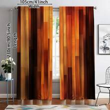 2pcs Stylish 3D Curtains Colorful Design Sense, Printed Life Blackout Curtains For Privacy Bedroom, Living Room, Kitchen And Various Rooms, Good Choice For Various Festivals, Machine Washable, Easy Care