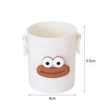 5个彩色大嘴巴铅笔筒，长腿大嘴怪兽铅笔杯带字母贴纸，桌面收纳桶造型，可爱趣味香肠嘴化妆刷收纳盒，DIY桌面文具收纳包 - 彩色 - 查看 16